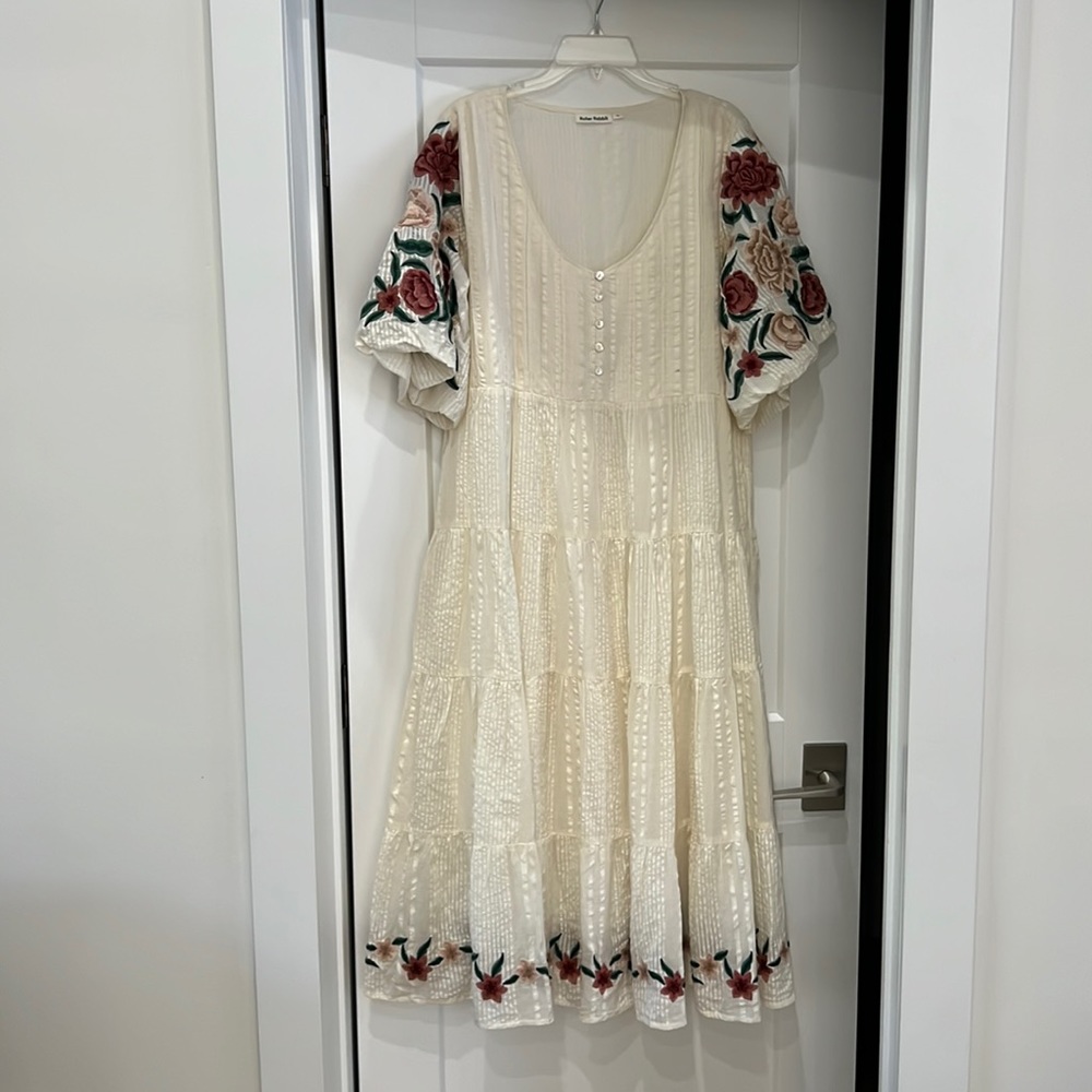 Roller Rabbit Size XL Ivory Cotton dress